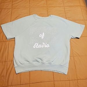 H&M Mint "Peace of Mind Studio" Relaxed Fit Tee